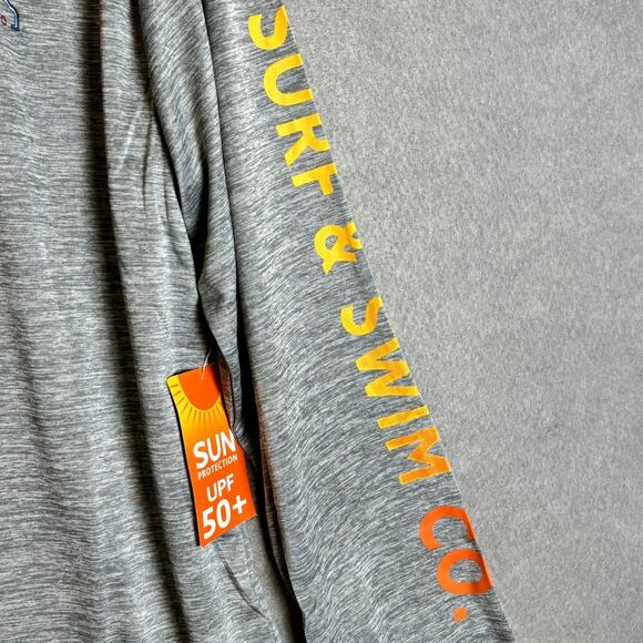 Surf & Swim Swim Tee UPF 50 Gray Beach Pool Vacation NEW XL - Picture 3 of 6